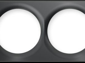 FIBARO Рамка Double Cover Plate FG-Wx-PP-0003-8 ЧЕРНЫЙ FIBARO Рамка Double Cover Plate FG-Wx-PP-0003-8 ЧЕРНЫЙ