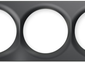 FIBARO Рамка Triple Cover Plate FG-Wx-PP-0004-8 ЧЕРНЫЙ FIBARO Рамка Triple Cover Plate FG-Wx-PP-0004-8 ЧЕРНЫЙ